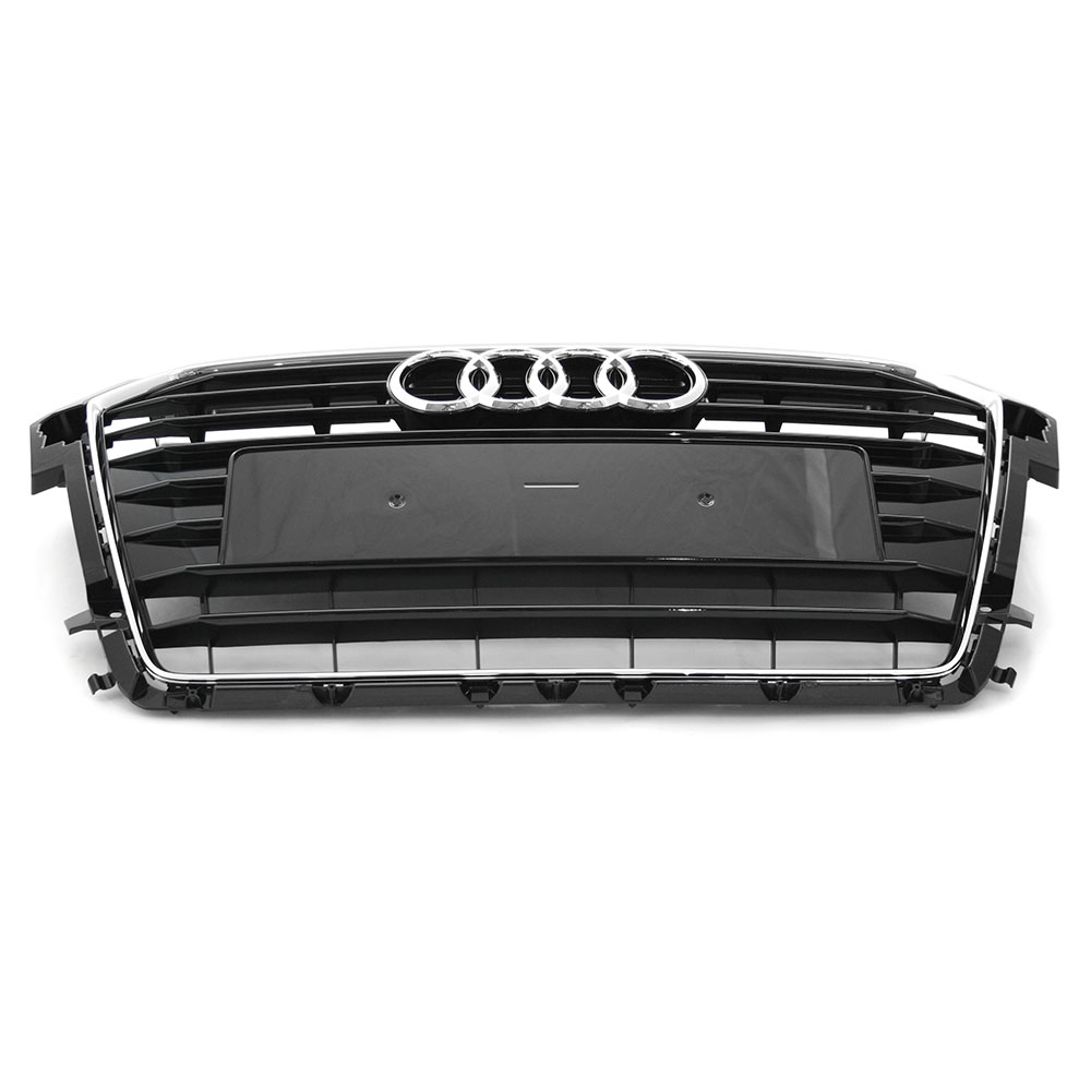 Set Kühlergrill Waben Grill + Gitter Nebel Schwarz hochglanz passt für Audi  A1 8X 2010-2015