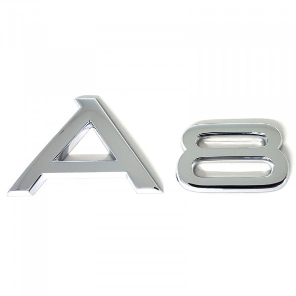 Original Audi Schriftzug A8 Emblem Logo Aufkleber Modellbezeichnung chrom glänzend 4D0853741D2ZZ