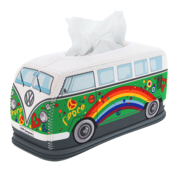 VW T1 Bus Neopren Kosmetiktuchspender Peace Taschentücher Box Accessoires BUNE203