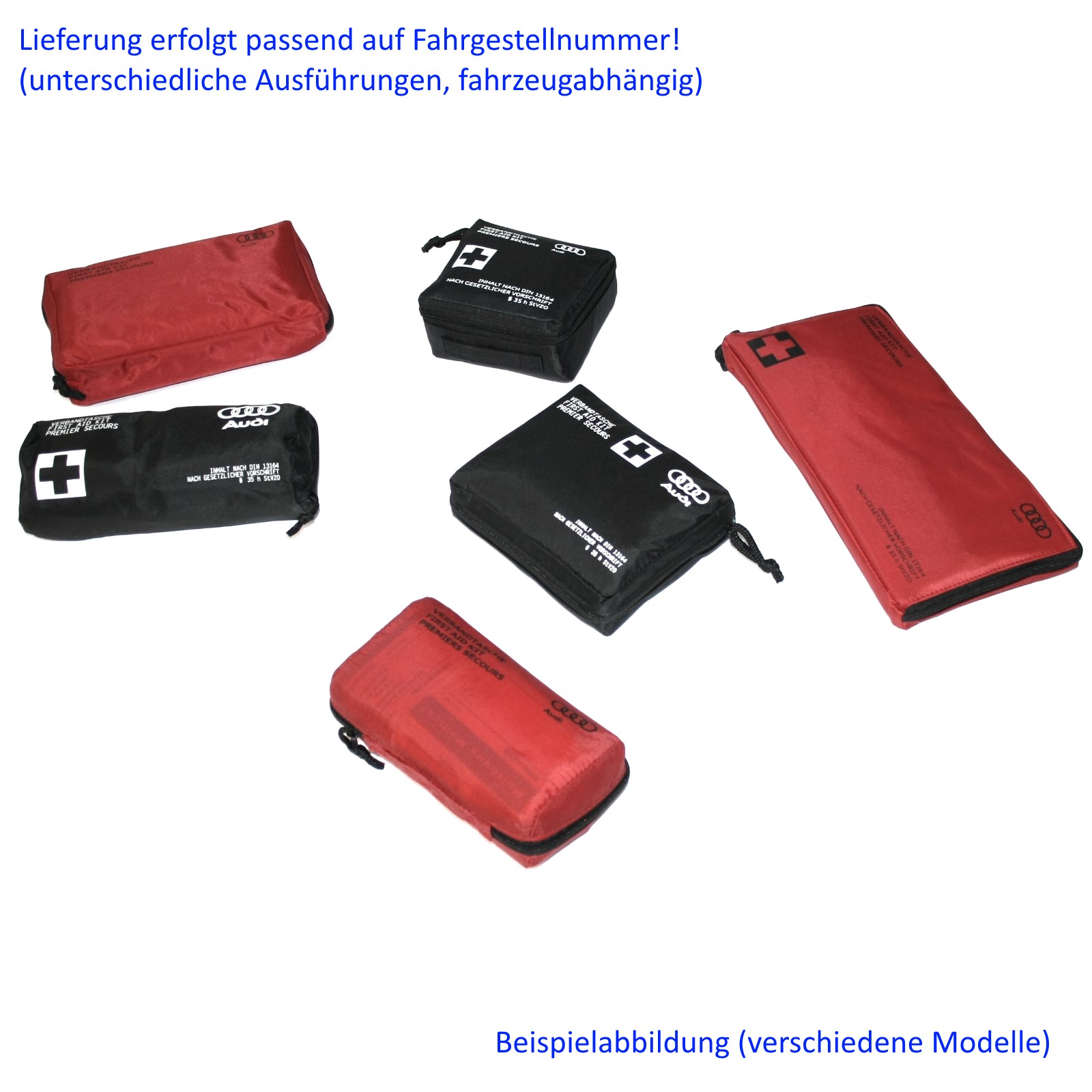 Original Audi Verbandtasche Verbandkasten Sicherheit Erste Hilfe DIN13164  First Aid Kit