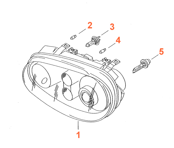 Scheinwerfer für VW Golf IV Schrägheck (1J1) LED und Xenon online