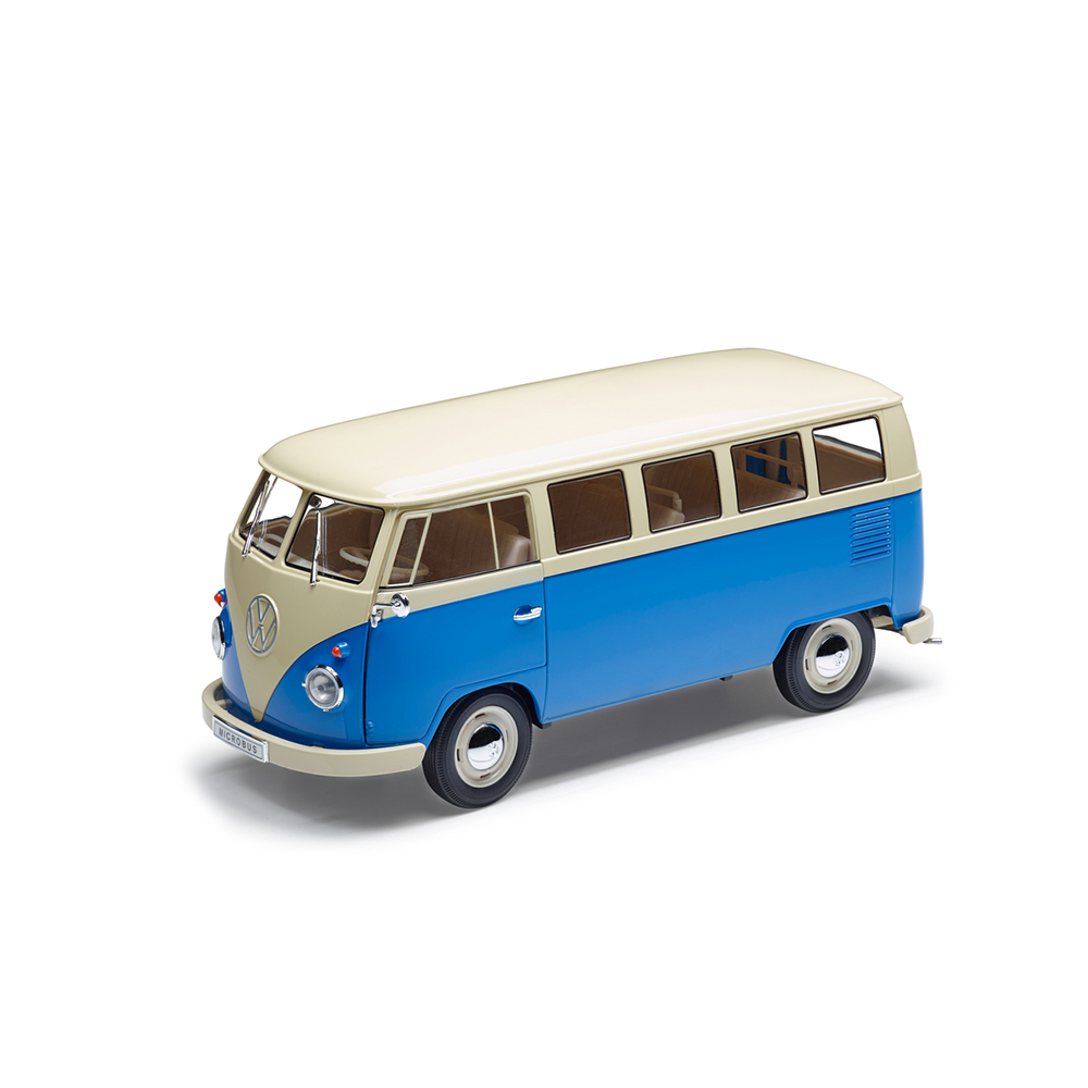 Nex 12030 VW T1 Microbus blau mit Rückzugmotor Maßstab ca ° 1:60 NEU 