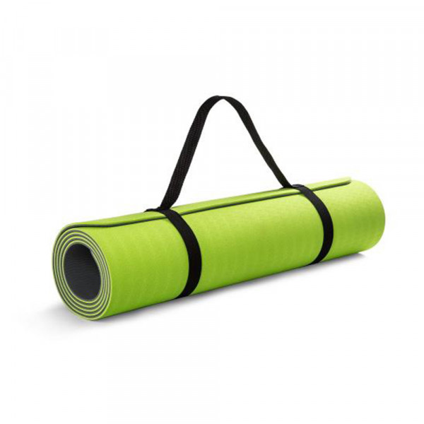 Original Skoda Fitnessmatte Yogamatte Gymnastikmatte 180x60cm grün/grau