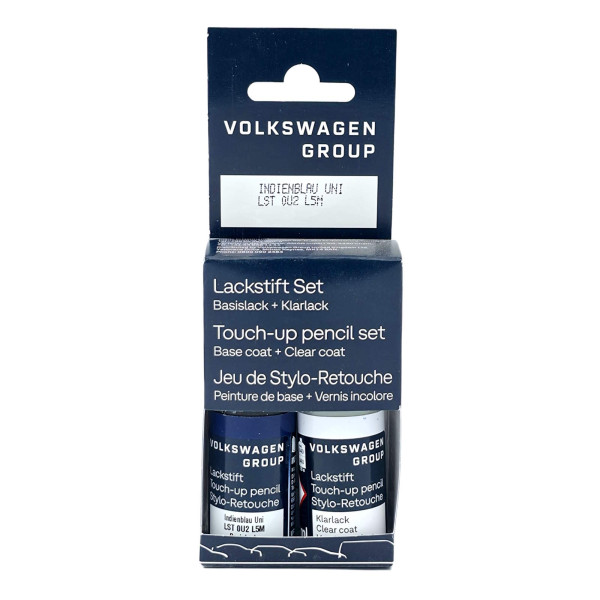 Original VW Lackstift-Set indienblau Lackcode LL5M Basislack Klarlack LST0U2L5M