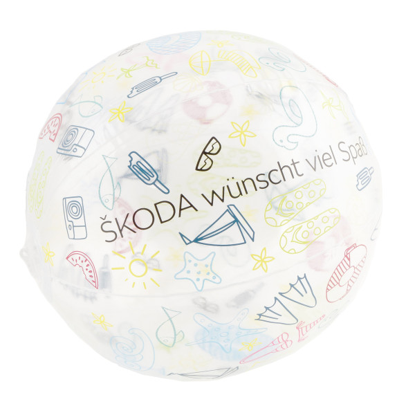 Original Skoda Wasserball Ball Spielball transparent bunt MVF12-610