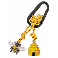 Schlüsselanhänger MAJA Kletterseil Biene Bienenkorb Karabinerhaken Anhänger KR23-01 Schlüsselanhänger MAJA Kletterseil Biene Bienenkorb Karabinerhaken Anhänger KR23-01