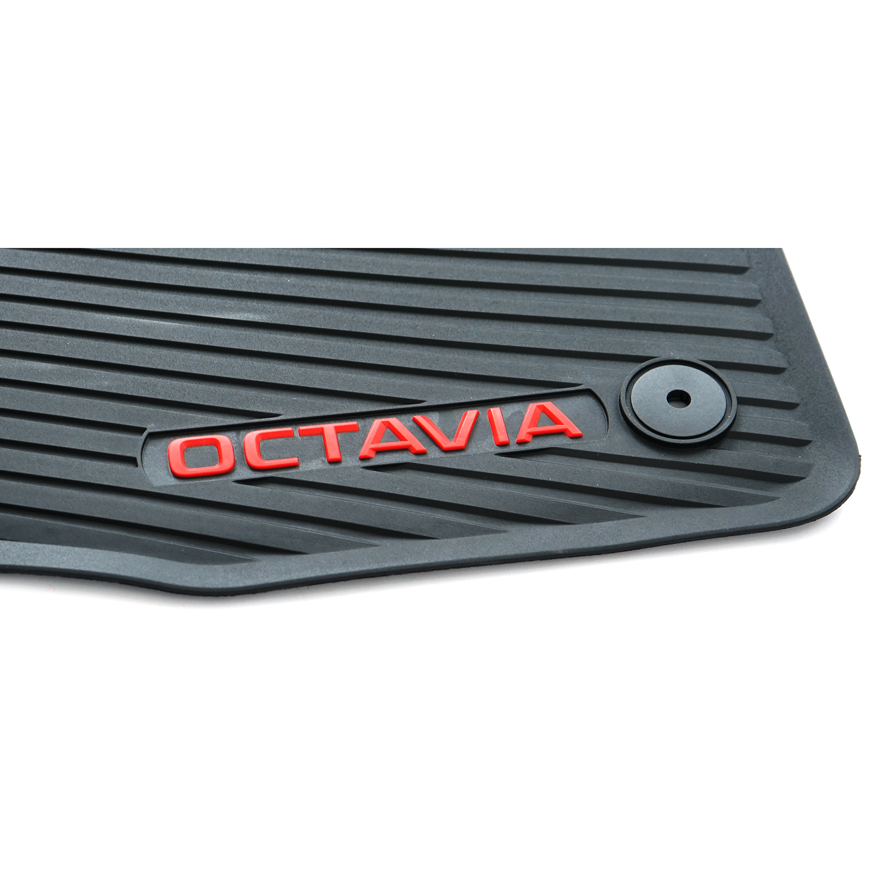 Original Skoda Gummifußmatten Set Fußmatten schwarz Octavia IV roter schriftzug