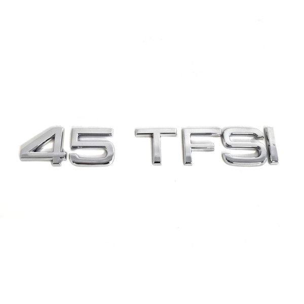 Original Audi Schriftzug 45 TFSI Heckklappe Emblem Logo Modellschriftzug silber 8J08537442ZZ
