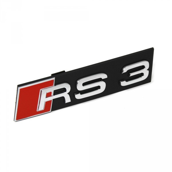 Original Audi RS3 Schriftzug Kühlergrill Exterieur Emblem Logo vorn Chrom