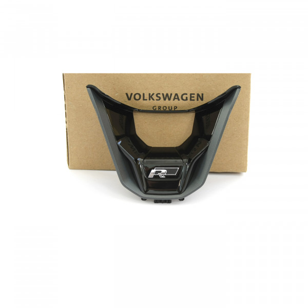 Original VW R-Line Blende Lenkrad MFL Tuning Clip Plakette schwarz chromglanz