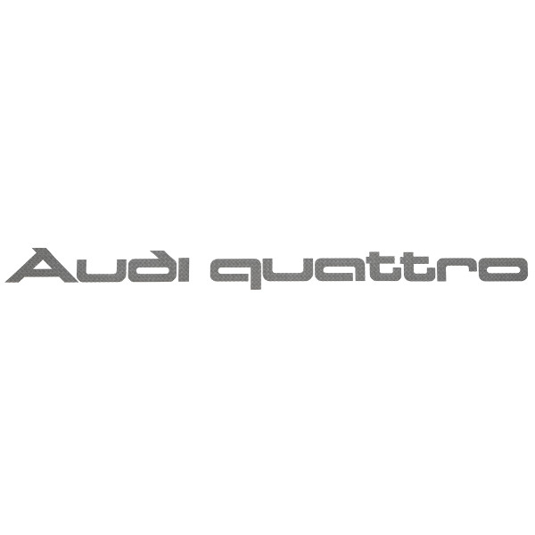 Aufkleber Audi quattro Logo Schriftzug Dekorfolie gerastert A16-2270