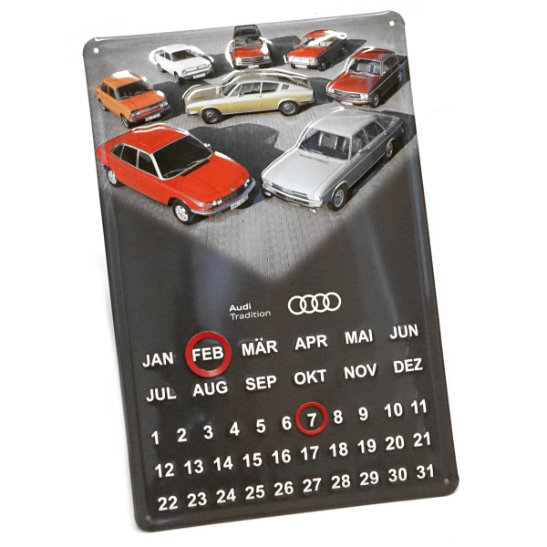 Audi Dauerkalender Ganzjahreskalender Stahlblech Oldtimer Youngtimer A8-8998