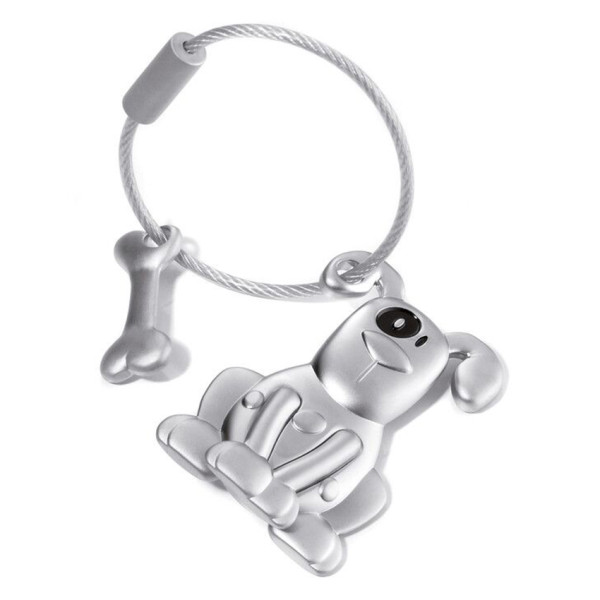 Schlüsselanhänger PETE Hund Knochen Anhänger Keyring Metallguss KR10-21