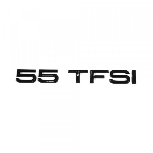 Original Audi 55 TFSI Schriftzug schwarz Tuning Exclusive Black Edition Heckklappe Emblem