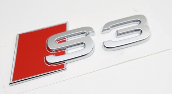 Original Audi S3 Schriftzug hinten Exterieur Heckklappen Emblem chrom