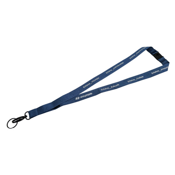 Original Hyundai Lanyard Schlüsselband Schriftzug Schlüsselanhänger Logo blau HMD00613