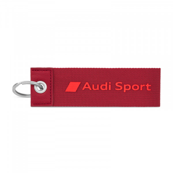 Original Audi Sport Schlüsselanhänger Logo Emblem Schlüsselband Keyring rot 3182000300