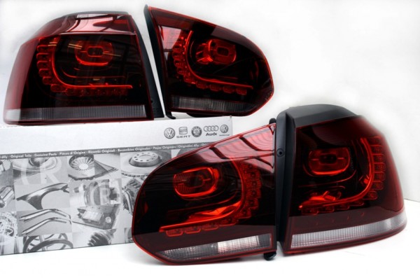 VW Golf 6 R LED Rückleuchten kirschrot abgedunkelt, Original R