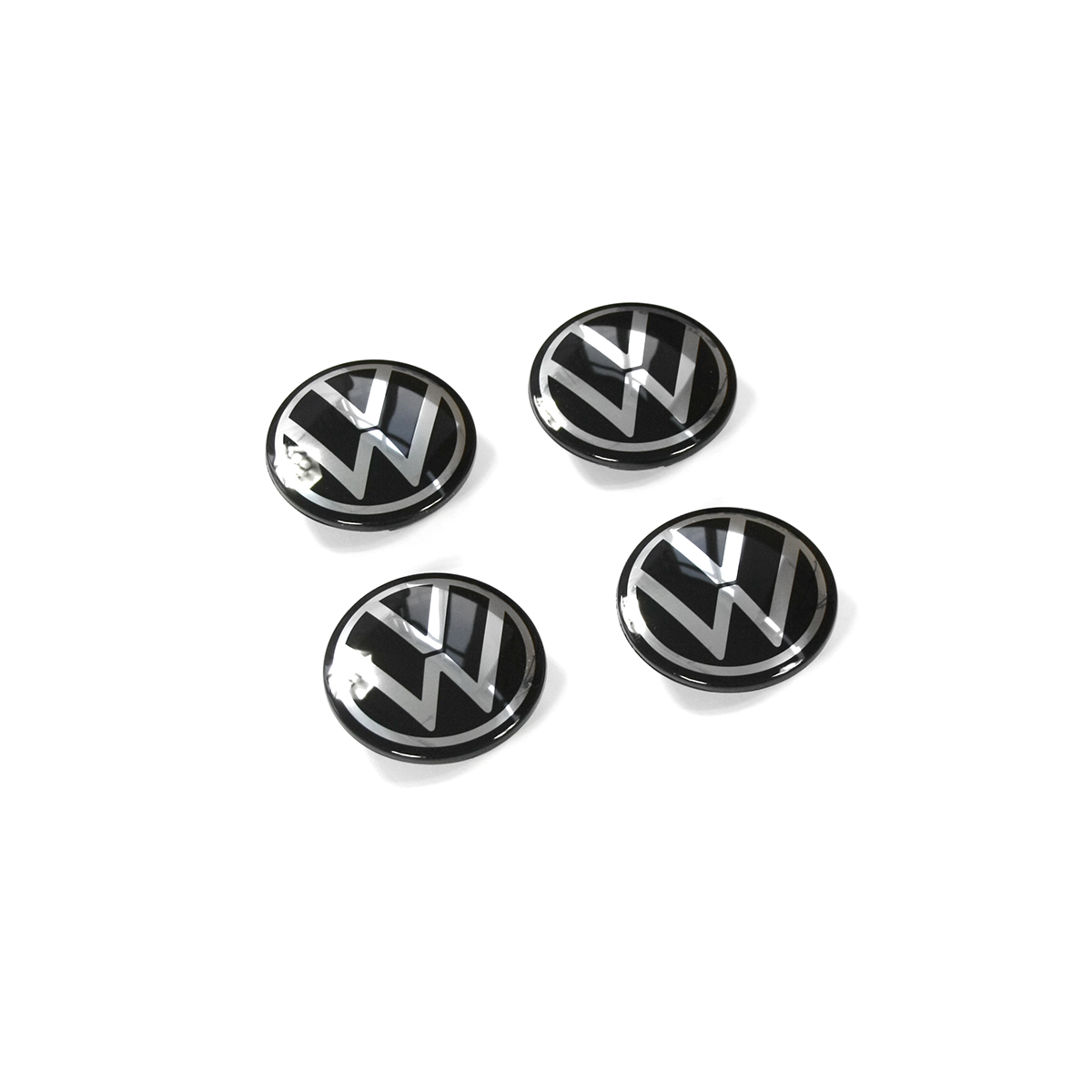 Original VW Dynamische Nabenkappen New Volkswagen Logo Leichtmetallfelge  Chromfarben