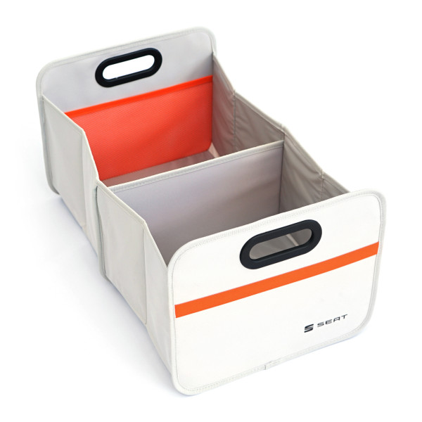 Seat Faltbox Tasche Kofferraumbox Kiste Einkaufskorb Tasche Faltschachtel  Transportbox grau/orange