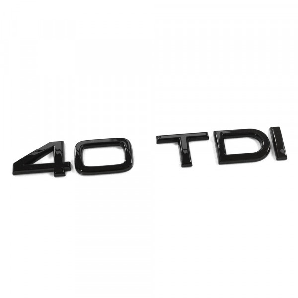 Original Audi 40 TDI Schriftzug schwarz Tuning Exclusive Black Edition Heckklappe Emblem