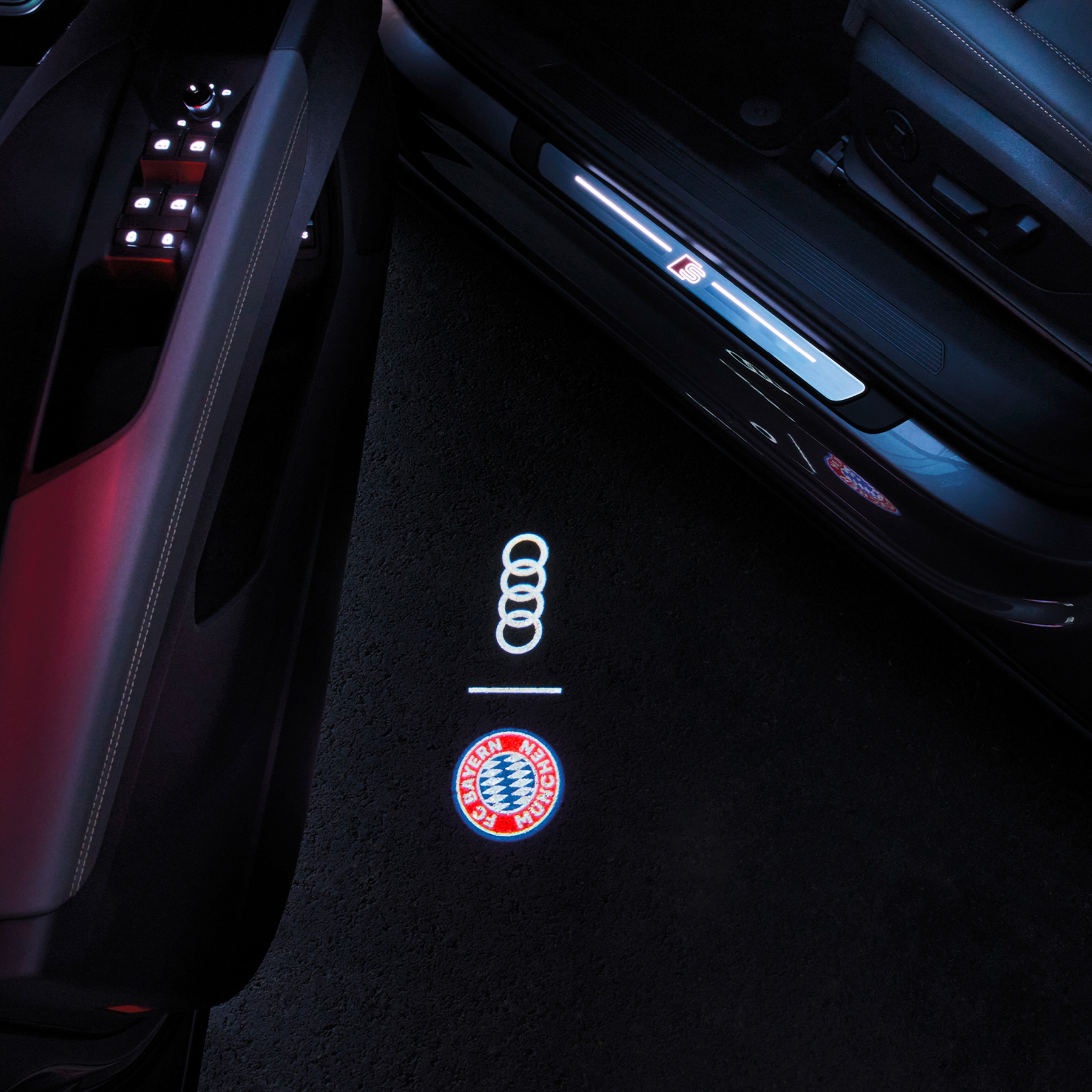 Audi A3 8V Türbeleuchtung Ringe Einstiegsleuchte LED Nachrüstpaket