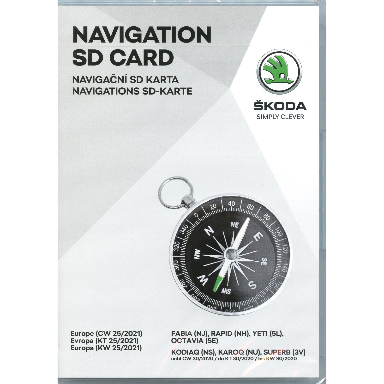 Original Skoda Kartendaten Navigationssystem MIB2 Europa-West Update  SD-Karte Navigation 5L0051236CM