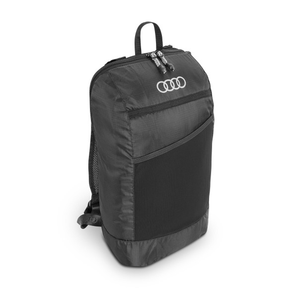 Original Audi Rucksack faltbar Faltrucksack Tasche Ringe Logo schwarz 3152600800