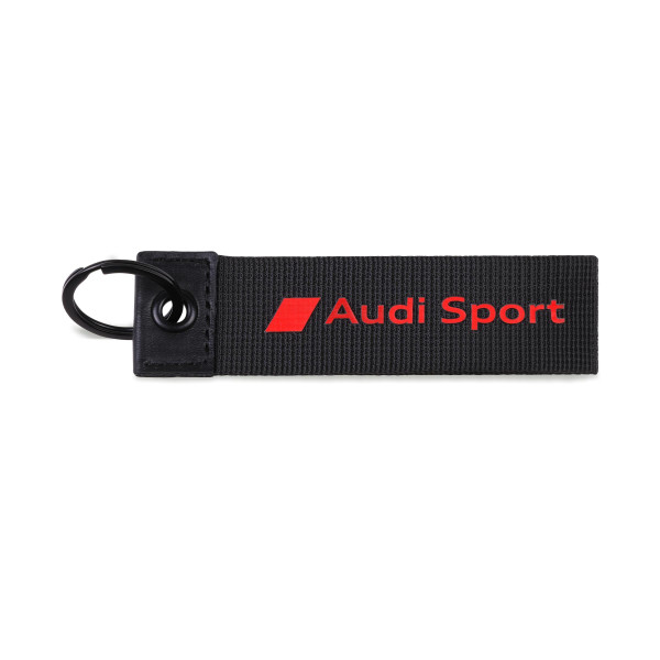 Original Audi Sport Schlüsselanhänger Schlüsselband Keyring Schlaufe  schwarz/rot 3182200600