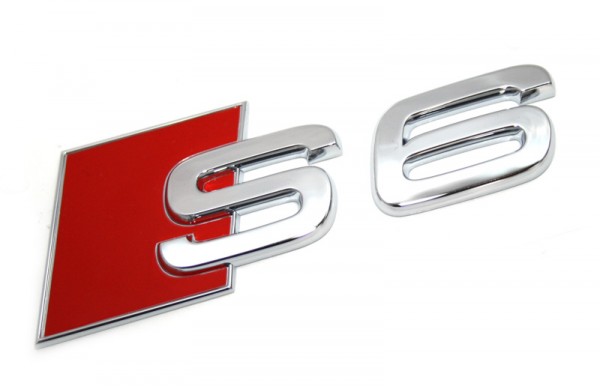 Schriftzug S6 Original Audi A6 Tuning Emblem Heckklappe Typzeichen Chrom