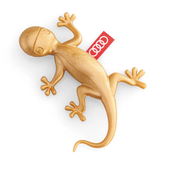 Original Audi Duftgecko Goldoptik aromatisch zimtig Duft Lufterfrischer 85H087009P