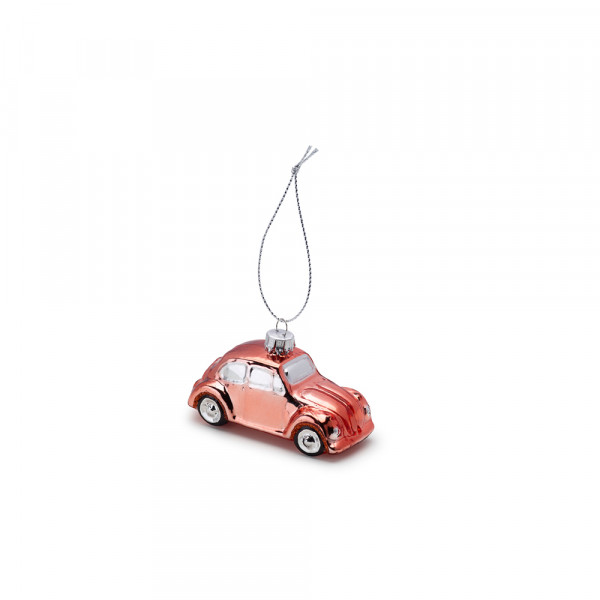 Original VW Weihnachtsbaumanhänger Käfer Kupferfarben Glas-Anhänger