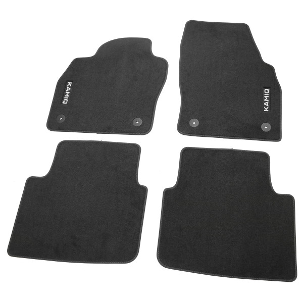 Original Skoda Kamiq Prestige Textilfußmatten Satz Premium Velours Matten schwarz 658061270