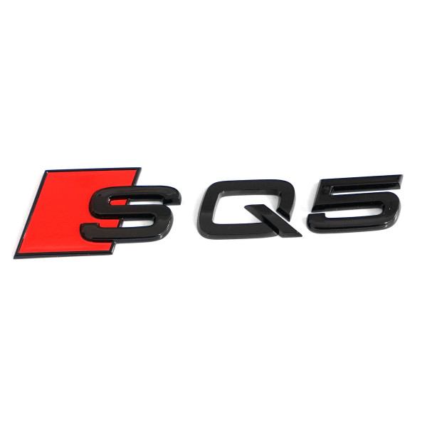 Audi Q5 FY Ringe Schwarz Glanz Matt Hinten Emblem Quattro S-Line V6 TDI SQ5 TFSI