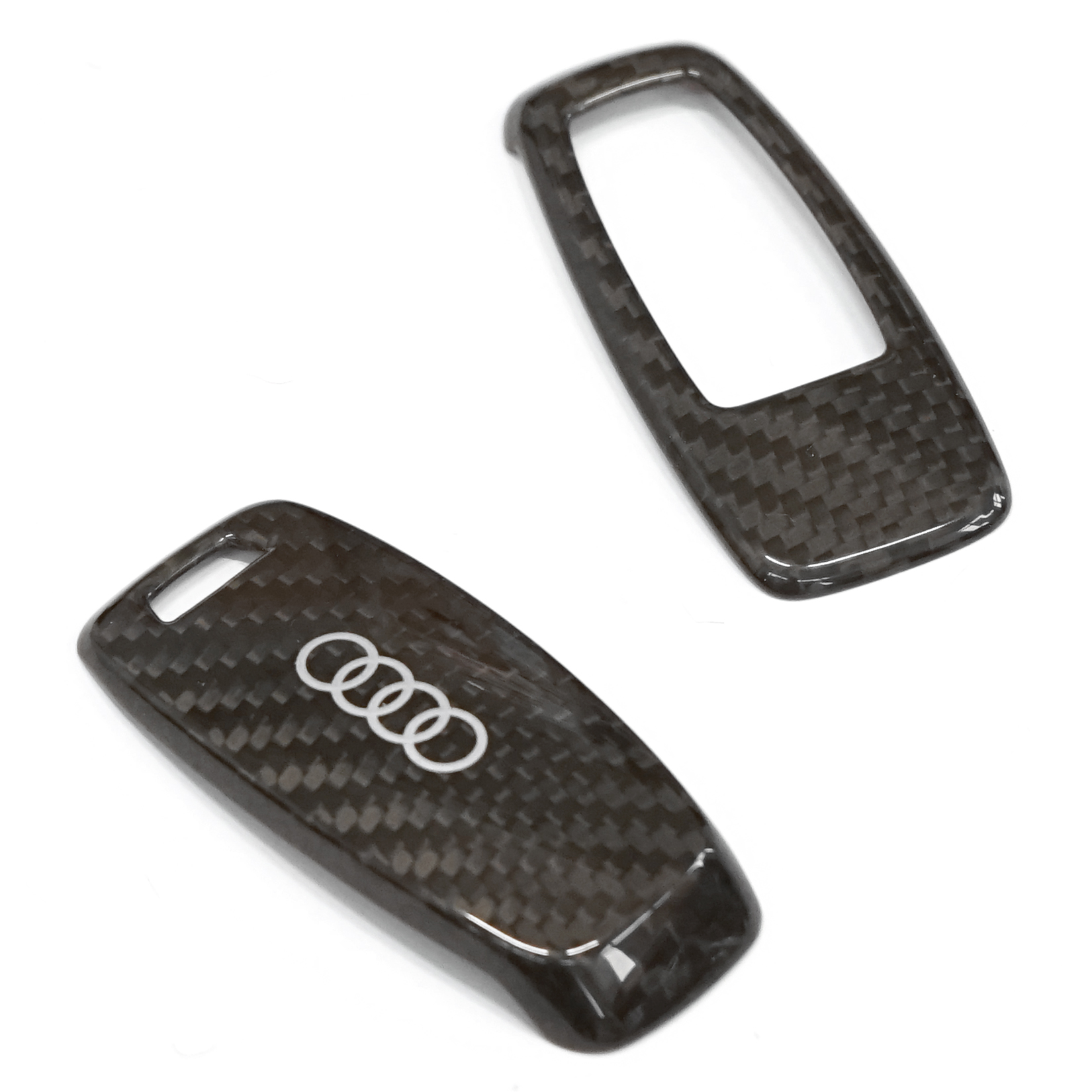 Original Audi Schlüsselblende Carbon Audi Ringe Logo