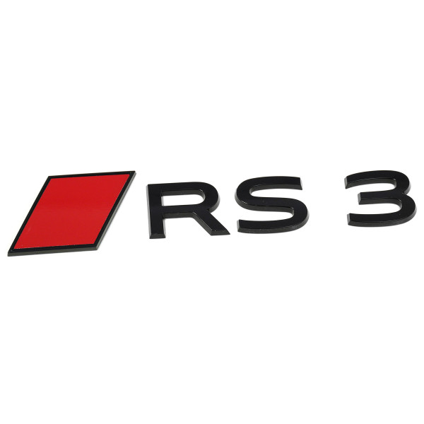 Original Audi RS3 Schriftzug Aufkleber Sport Raute Black Edition Emblem schwarz/rot 8Y0853740C5FQ