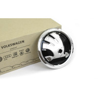 Original Skoda Zeichen Emblem schwarz/chrom Logo Plakette 3V0853621AFOD Original Skoda Zeichen Emblem schwarz/chrom Logo Plakette 3V0853621AFOD