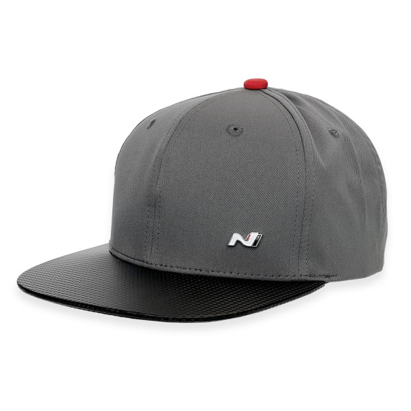 Original Hyundai N Snapback Cap Kappe Mütze Basecap grau Carbonoptik HMD00583