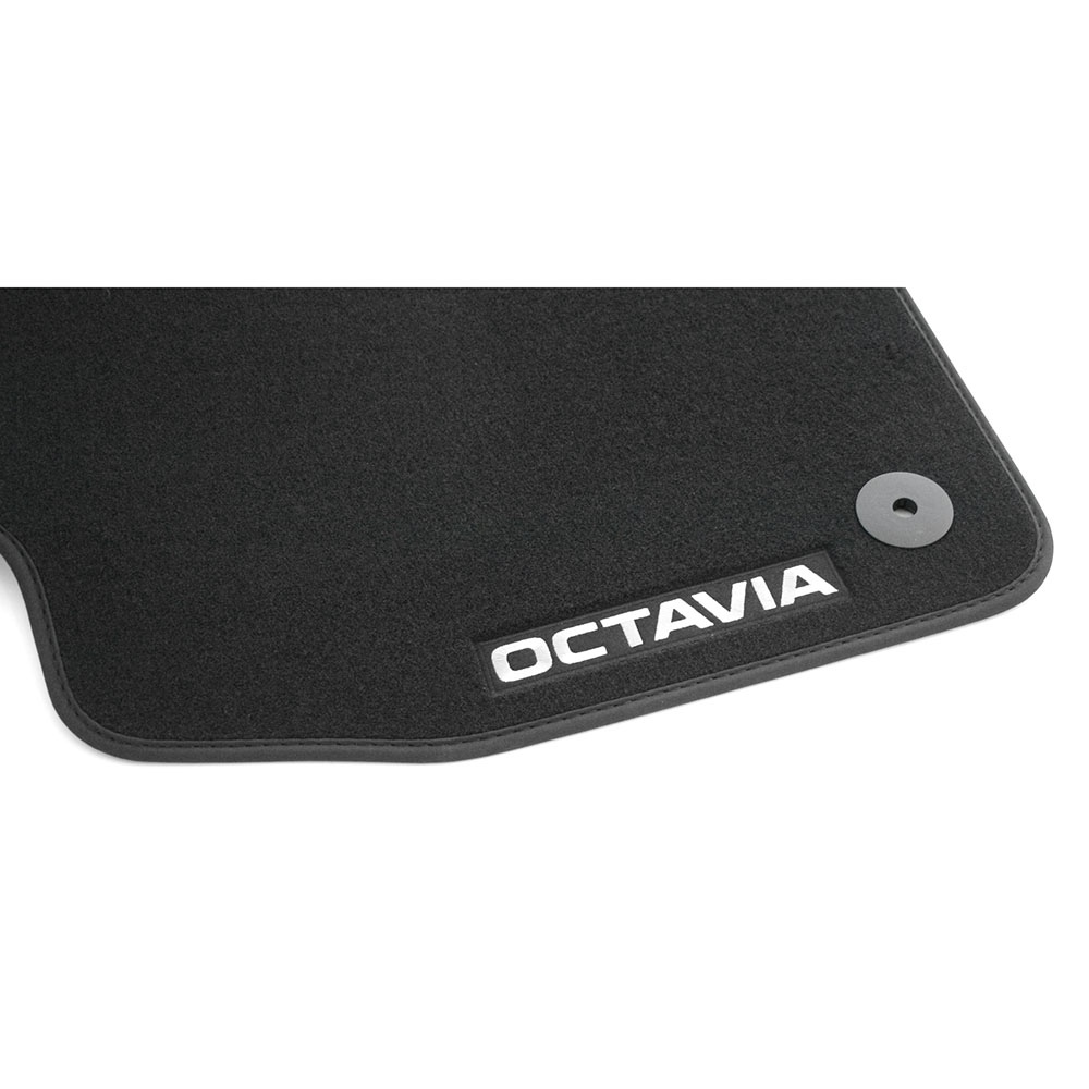 Tappetino Auto In Velluto Per Conducente - Nero, 750 G/m², Per Skoda Octavia, VW Passat, Seat Leon