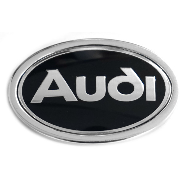Original Audi Zeichen Kotflügel Emblem Plakette schwarz/chrom 895853621A01C