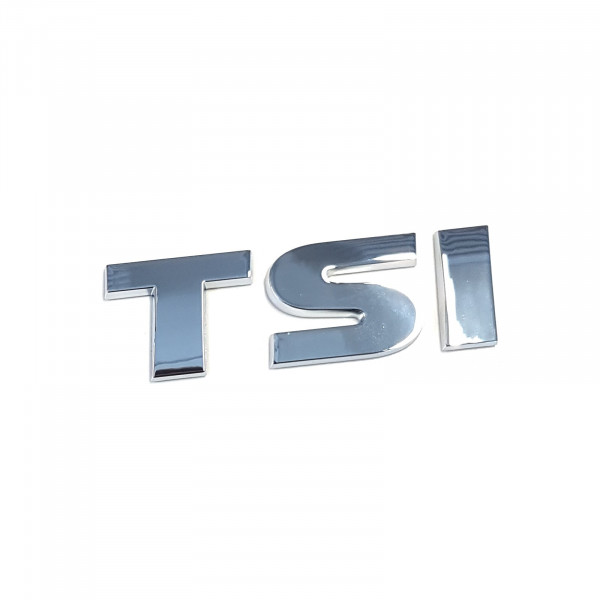 Original VW Schriftzug TSI Emblem Logo Aufkleber chrom glänzend