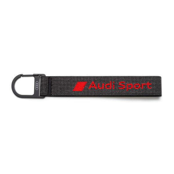 Original Audi Sport Schlüsselanhänger Schlüsselband Schlaufe Raute Logo schwarz/rot 3182400400
