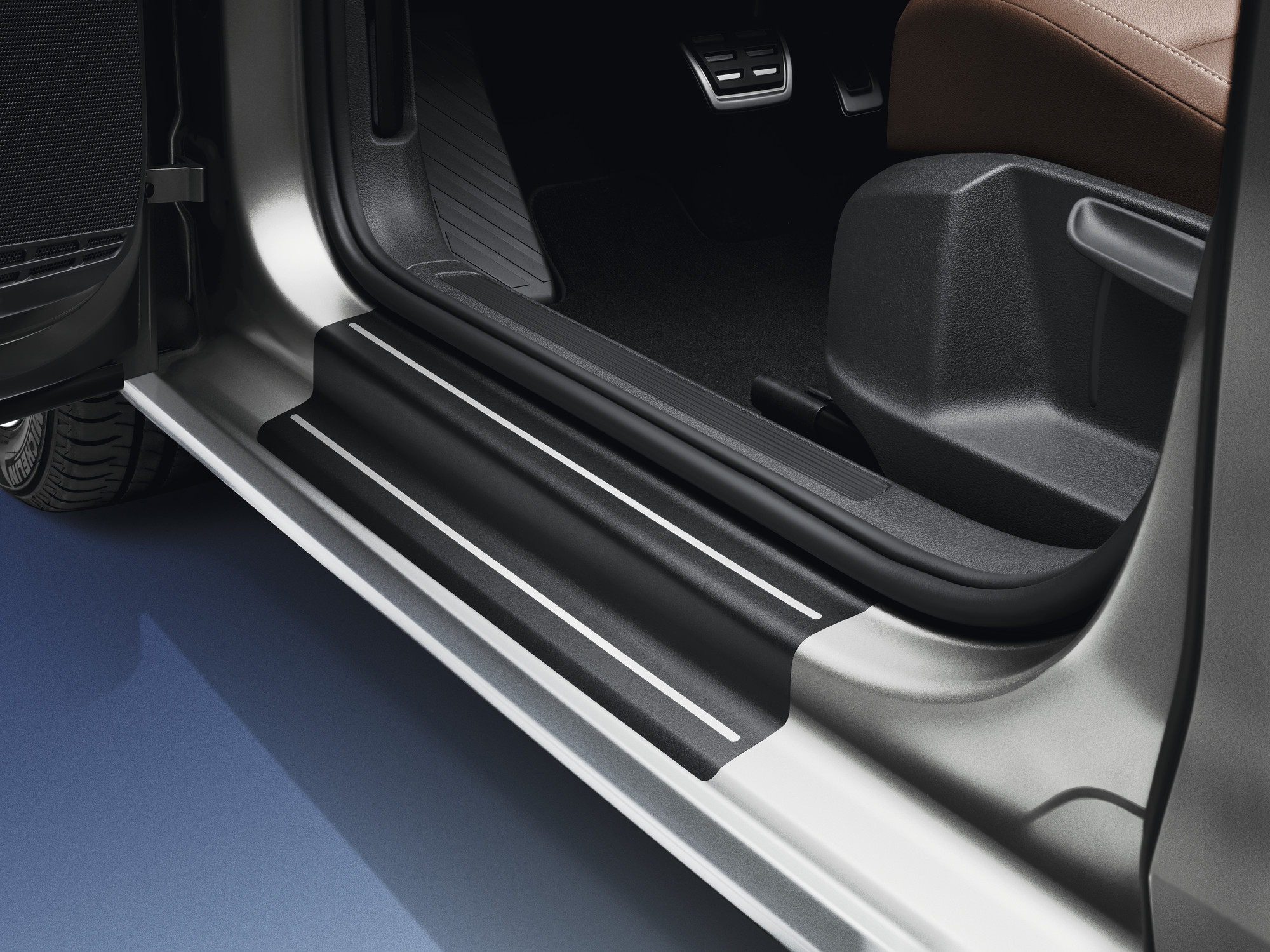 Auto Einstiegsleisten Schutzfolie für VW Taigo CS Transparent