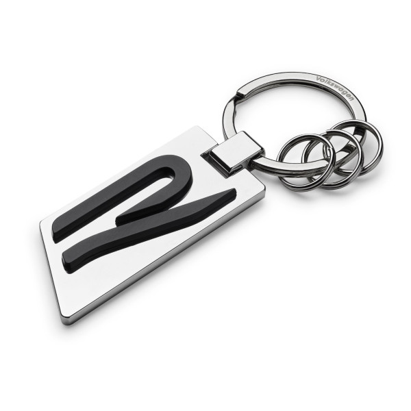Original VW Schlüsselanhänger R Keyring Metall Anhänger silber 3B4087010A