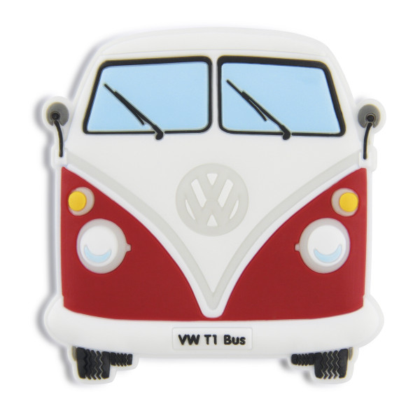 VW T1 Bus Magnet Softmagnet Bulli Motiv rot/weiß BUMT21