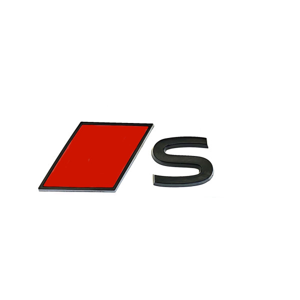 Original Audi S Schriftzug Emblem Audi Sport Raute Aufkleber Kühlergrill schwarz 85H853736C5FQ