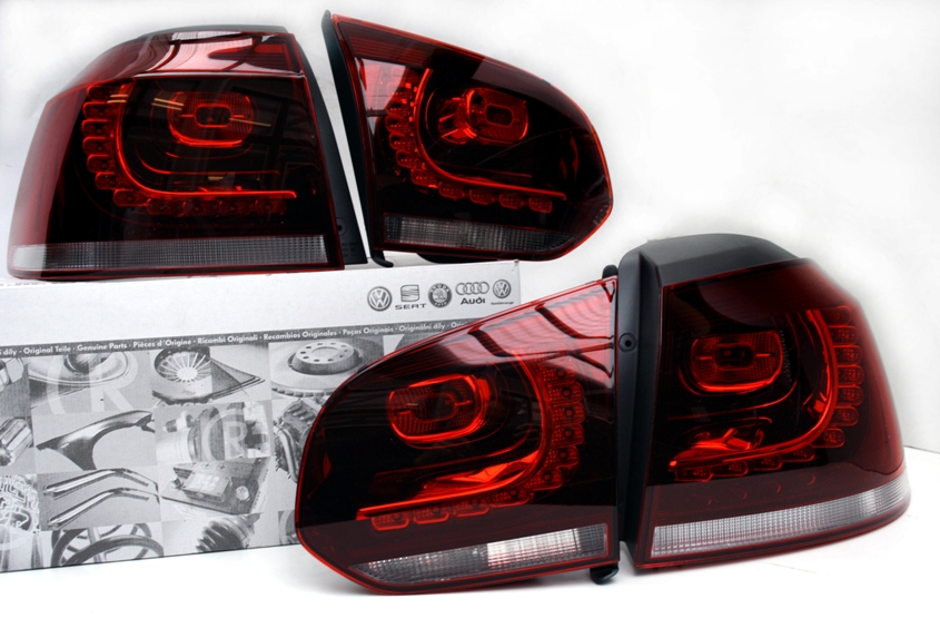 VW Golf 6 R LED Rückleuchten kirschrot abgedunkelt, Original R Tuning