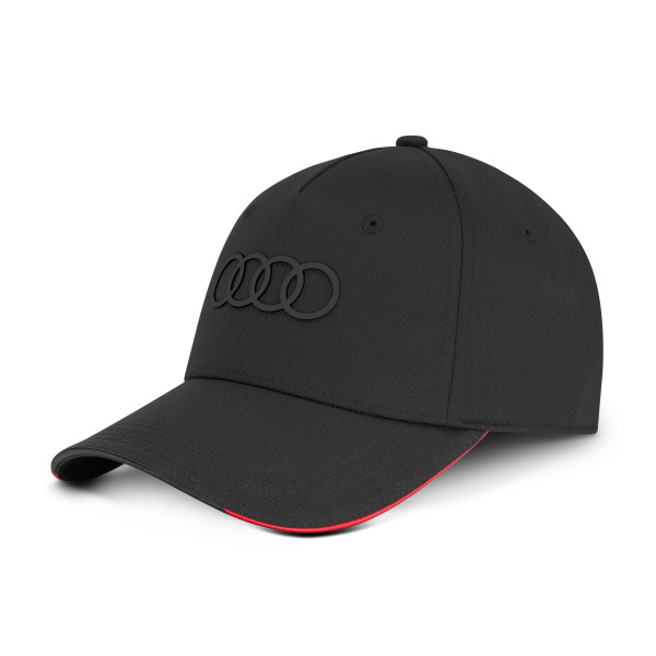 Original Audi Cap Basecap Baseballkappe Ringe Logo Baseballcap Mütze schwarz 3132402630