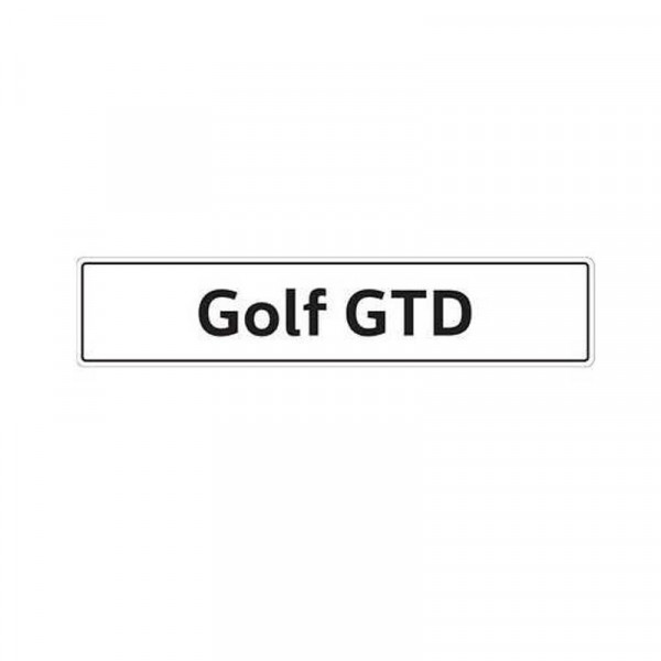 Original VW Kennzeichenschild Golf GTD Nummernschild Kennzeichen Typenschild 5K0071801G
