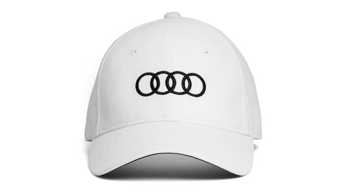 Audi Baseball Cap, Mütze Basecap Capy Schirm Mütze weiß, Logo schwarz  kaufen bei  - Farbrichtung Weiß Material Baumwolle